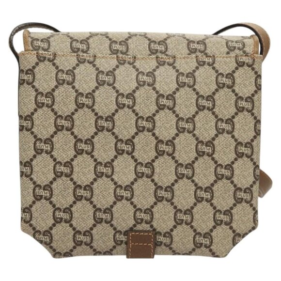 GUCCI GG Plus Supreme Shoulder Bag PVC Beige Gold Auth BA3539 - Picture 3 of 16